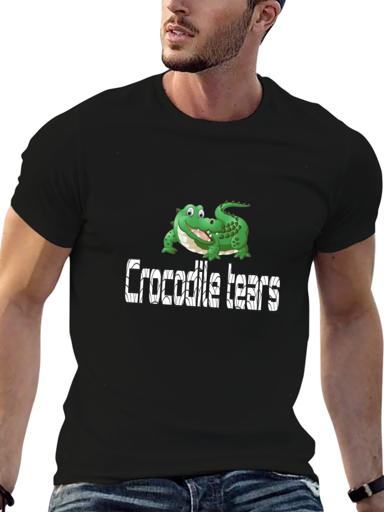 Crocodile Tears Graphic Tee - Funny Novelty T-Shirt