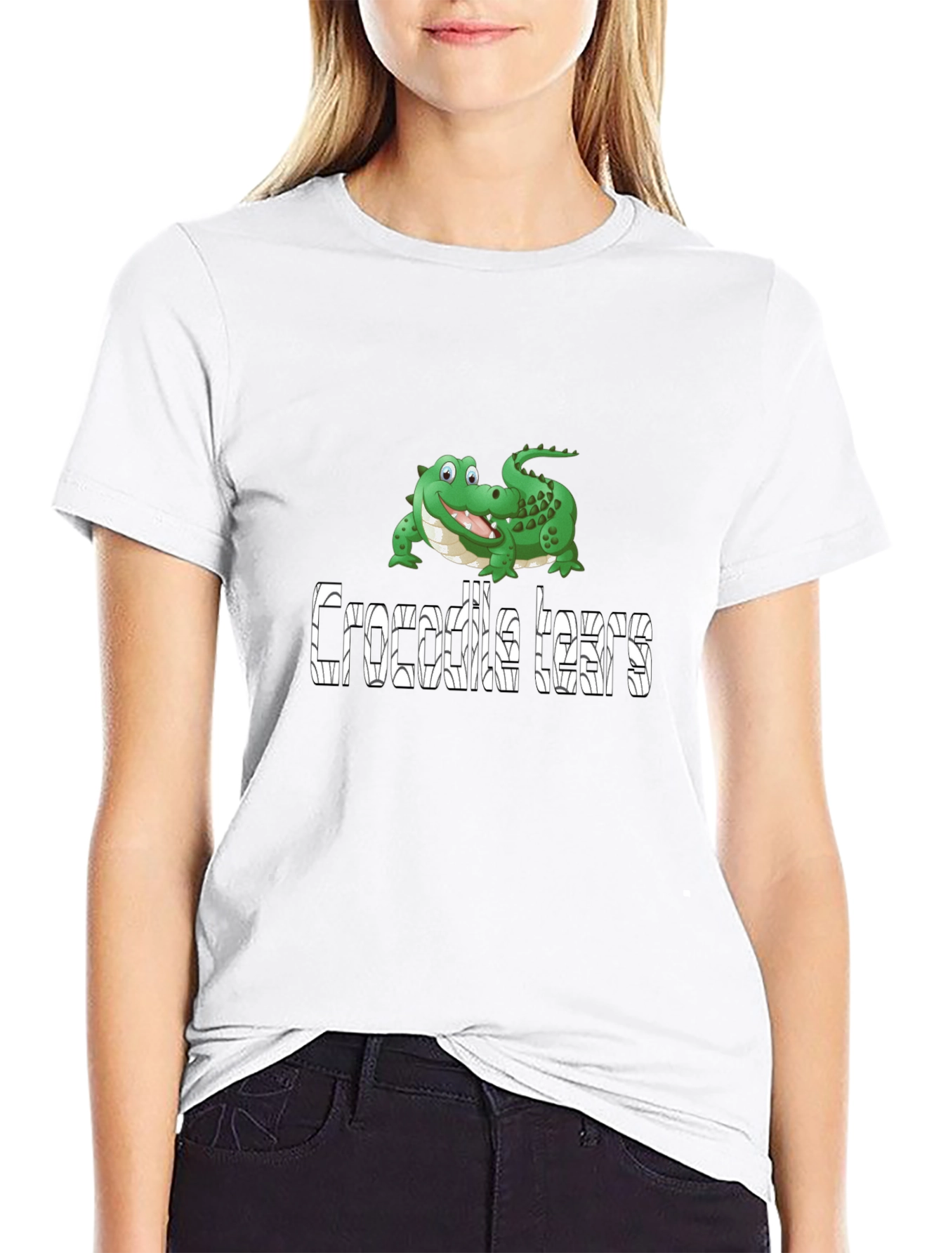 Crocodile Tears Graphic Tee - Funny Novelty T-Shirt