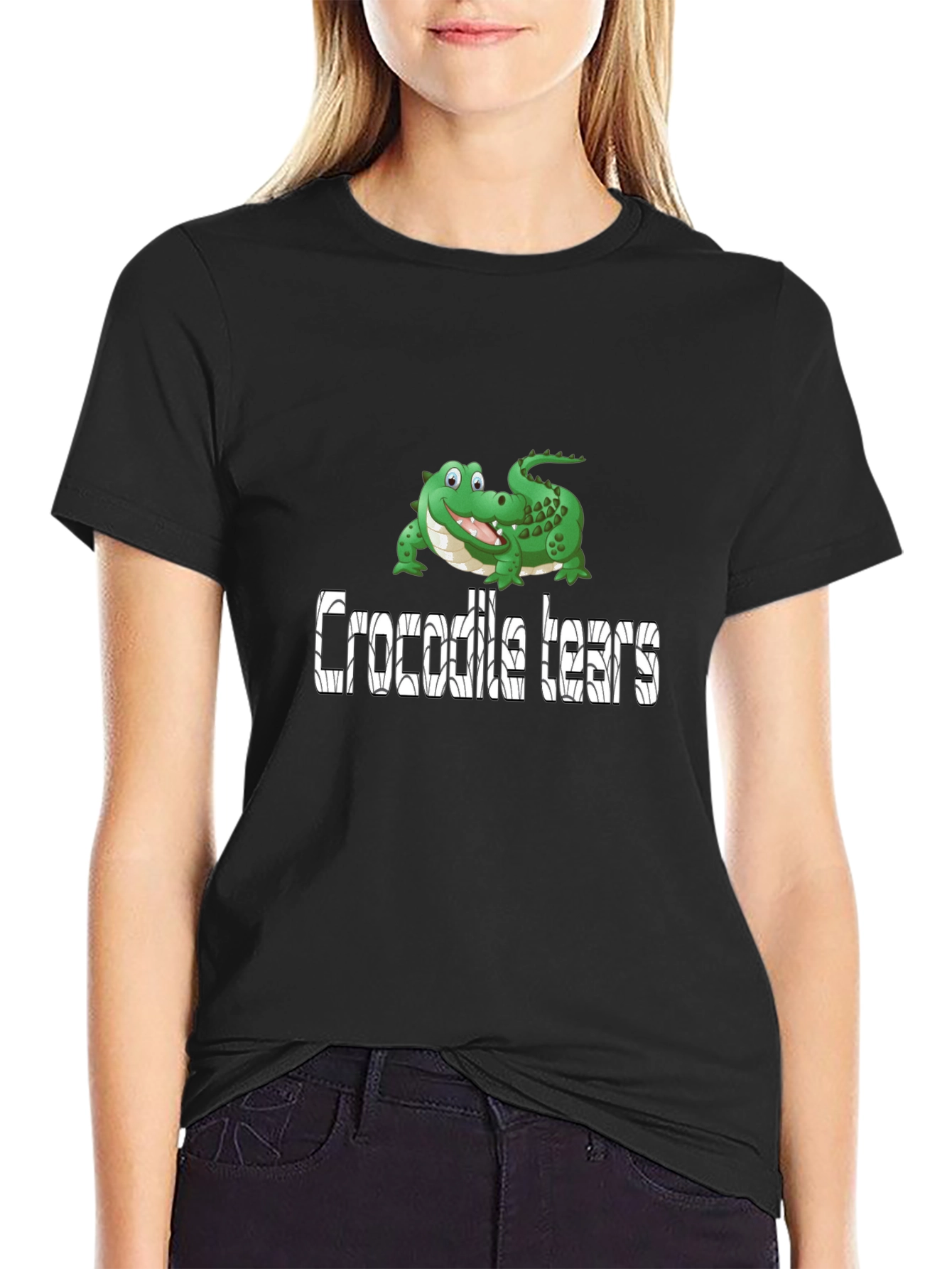 Crocodile Tears Graphic Tee - Funny Novelty T-Shirt