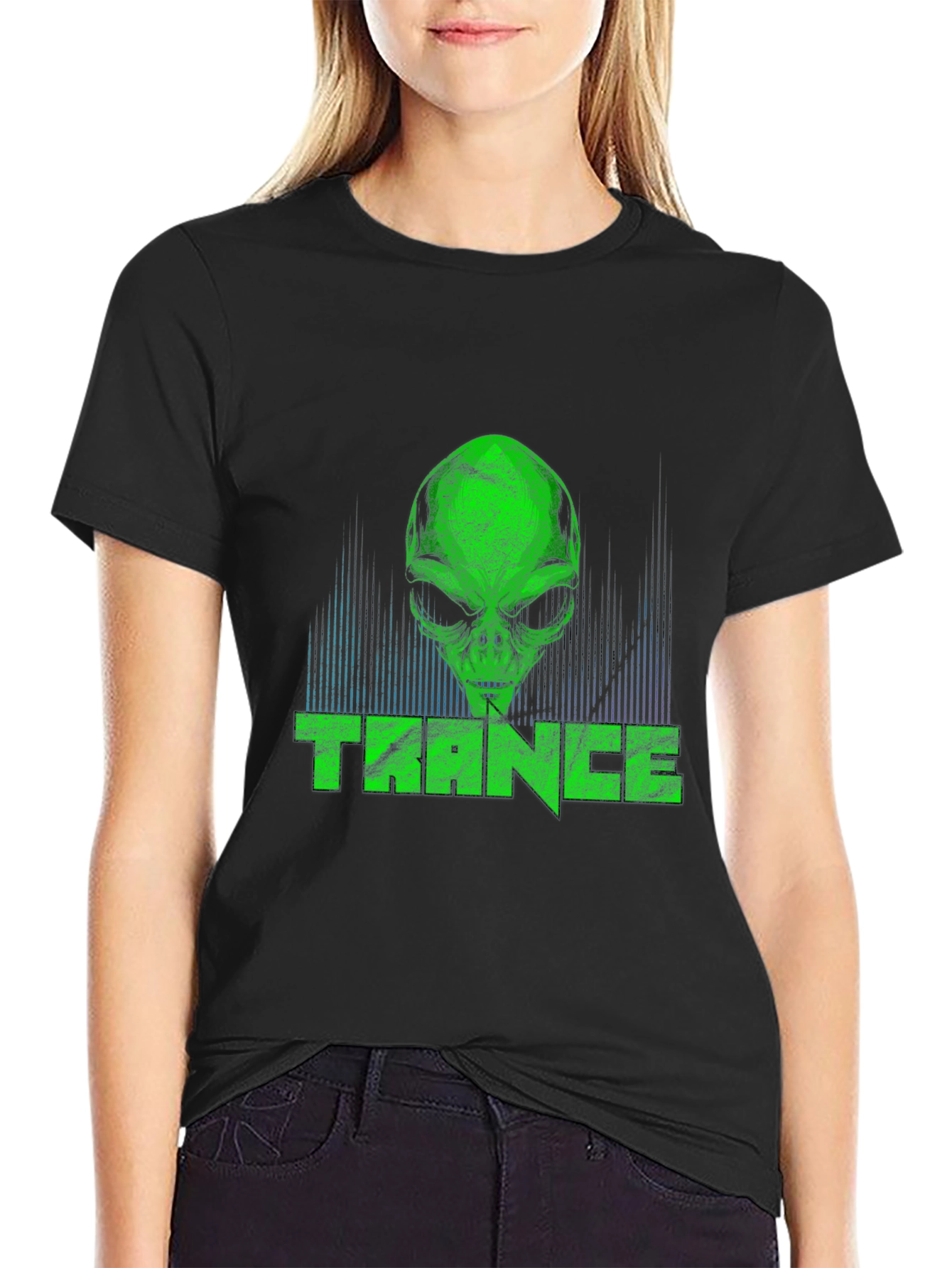 Trance Alien Graphic Tee - Cool Retro Style
