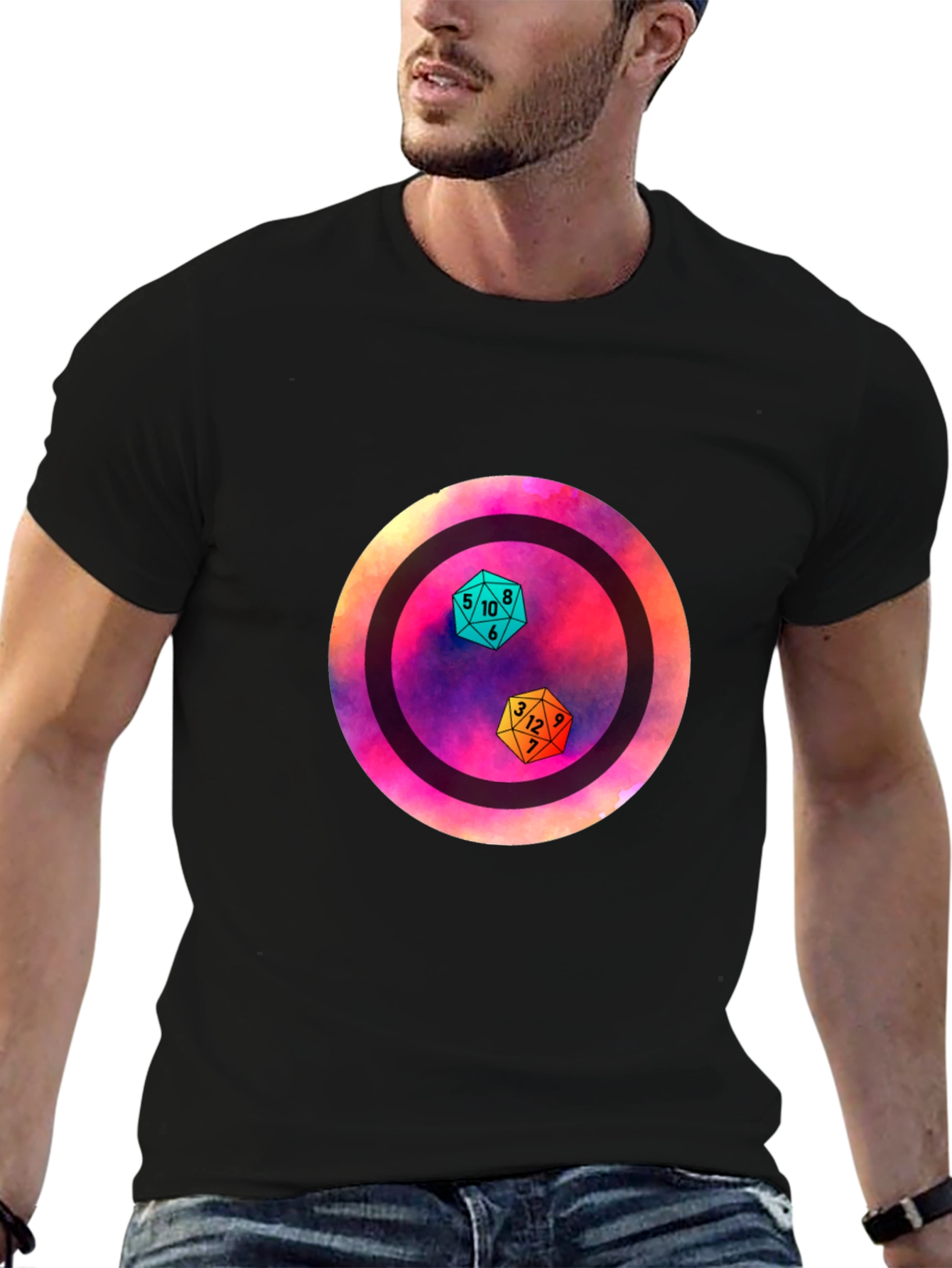 D&D Dice Graphic Tee - Gamer Apparel