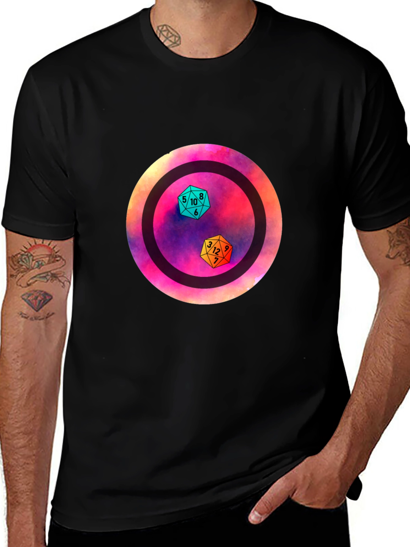 D&D Dice Graphic Tee - Gamer Apparel