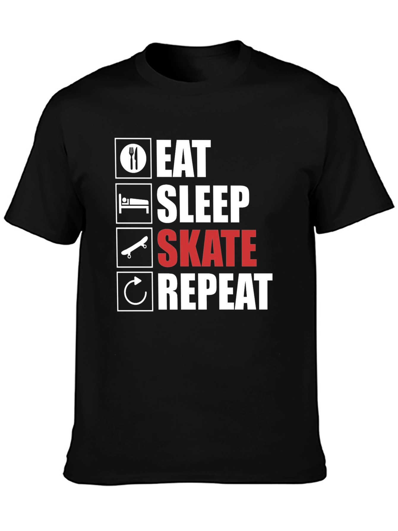 Eat Sleep Skate Repeat Graphic Tee