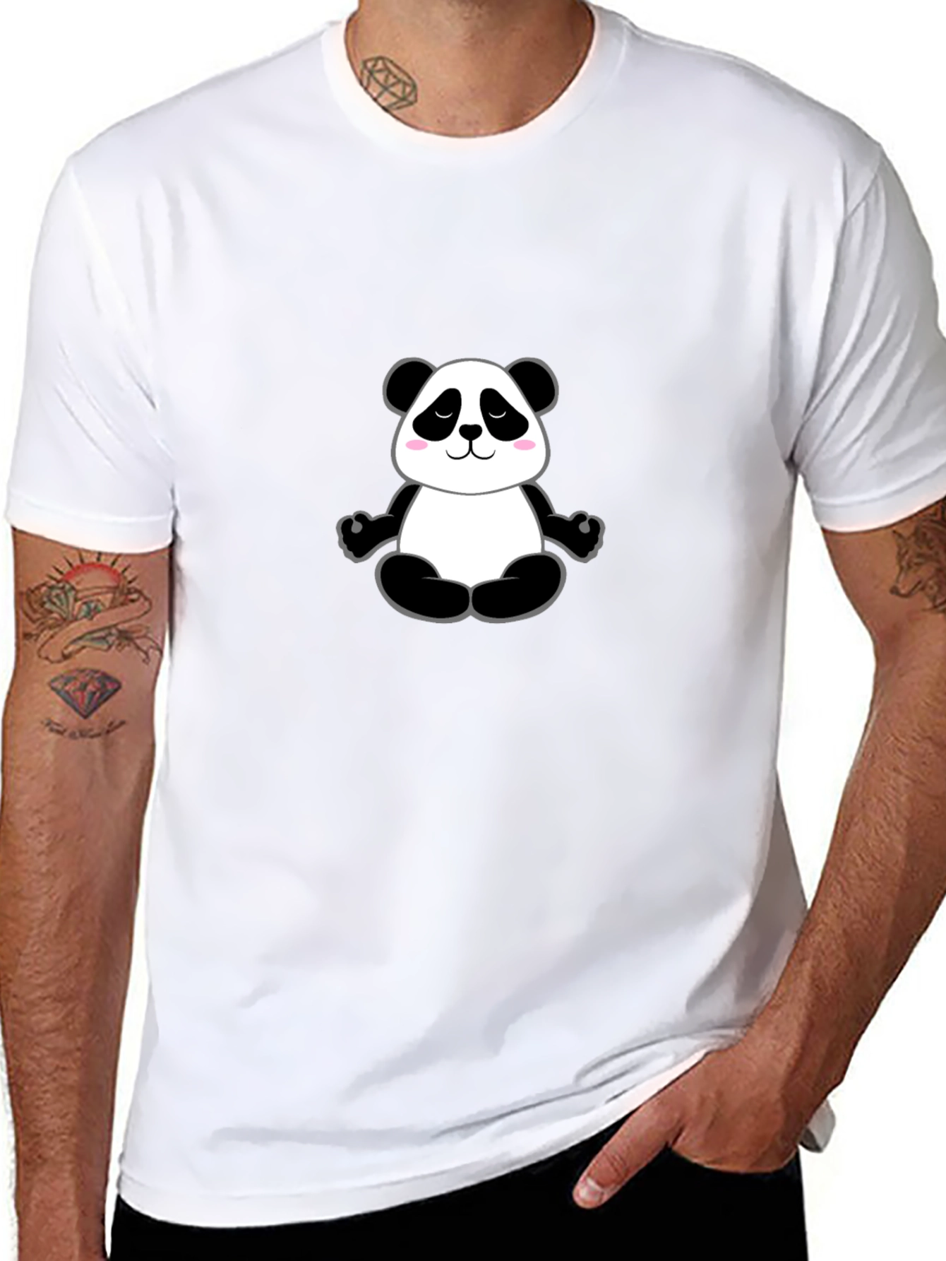 Yoga Panda Graphic Tee - Black T-Shirt