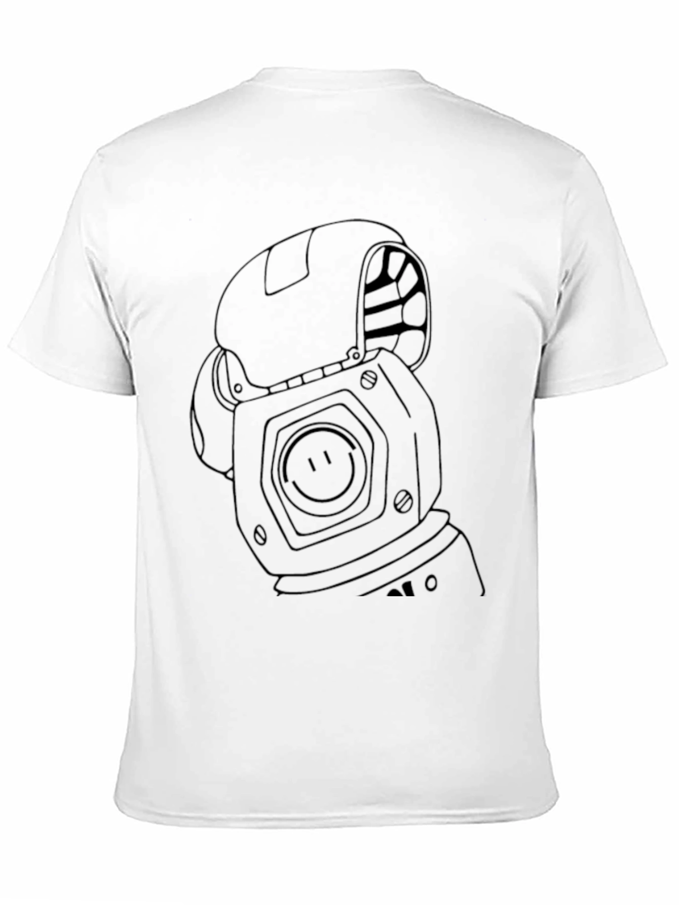 Graphic Robot T-Shirt - Black Cotton Blend