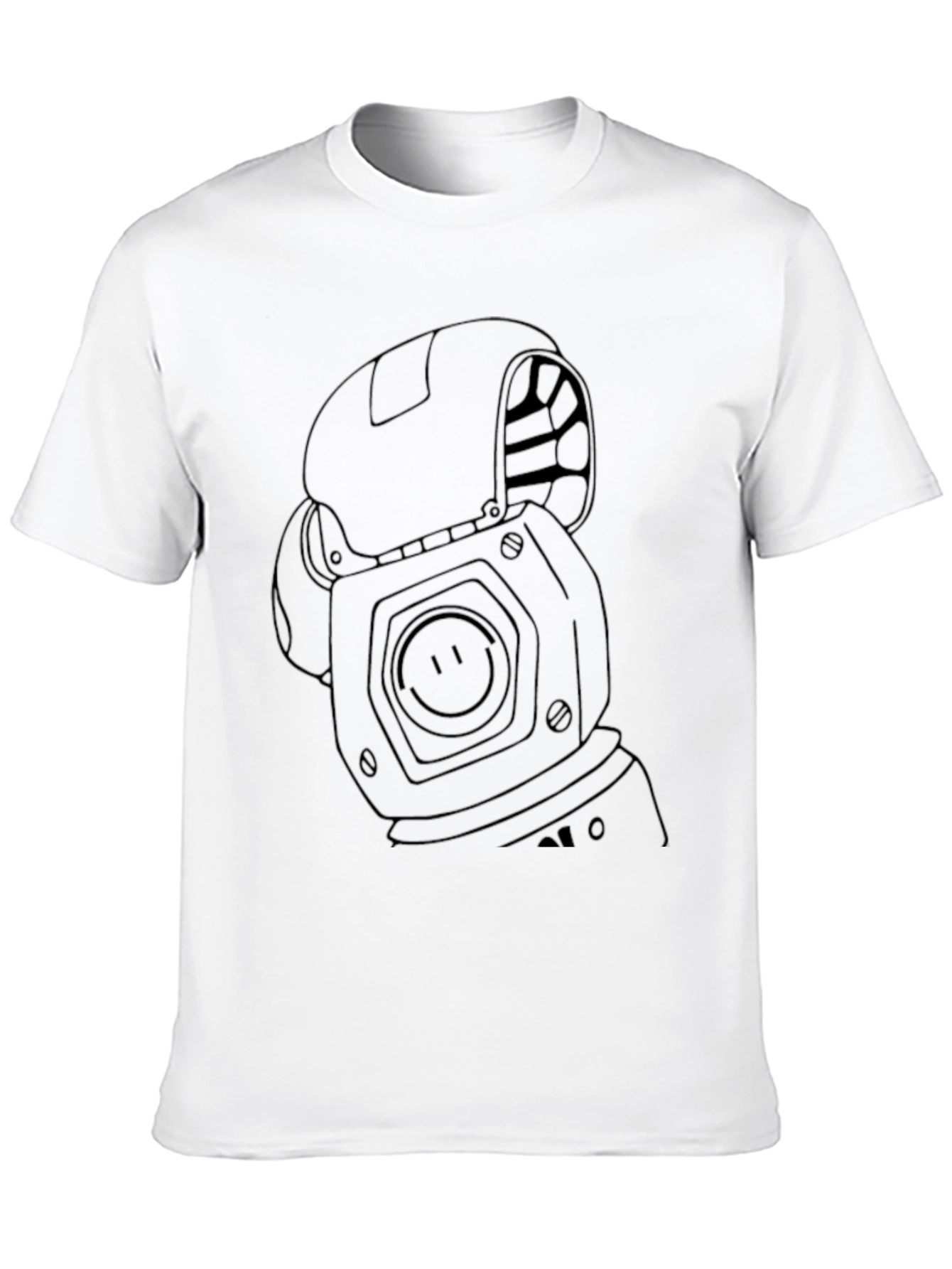 Graphic Robot T-Shirt - Black Cotton Blend