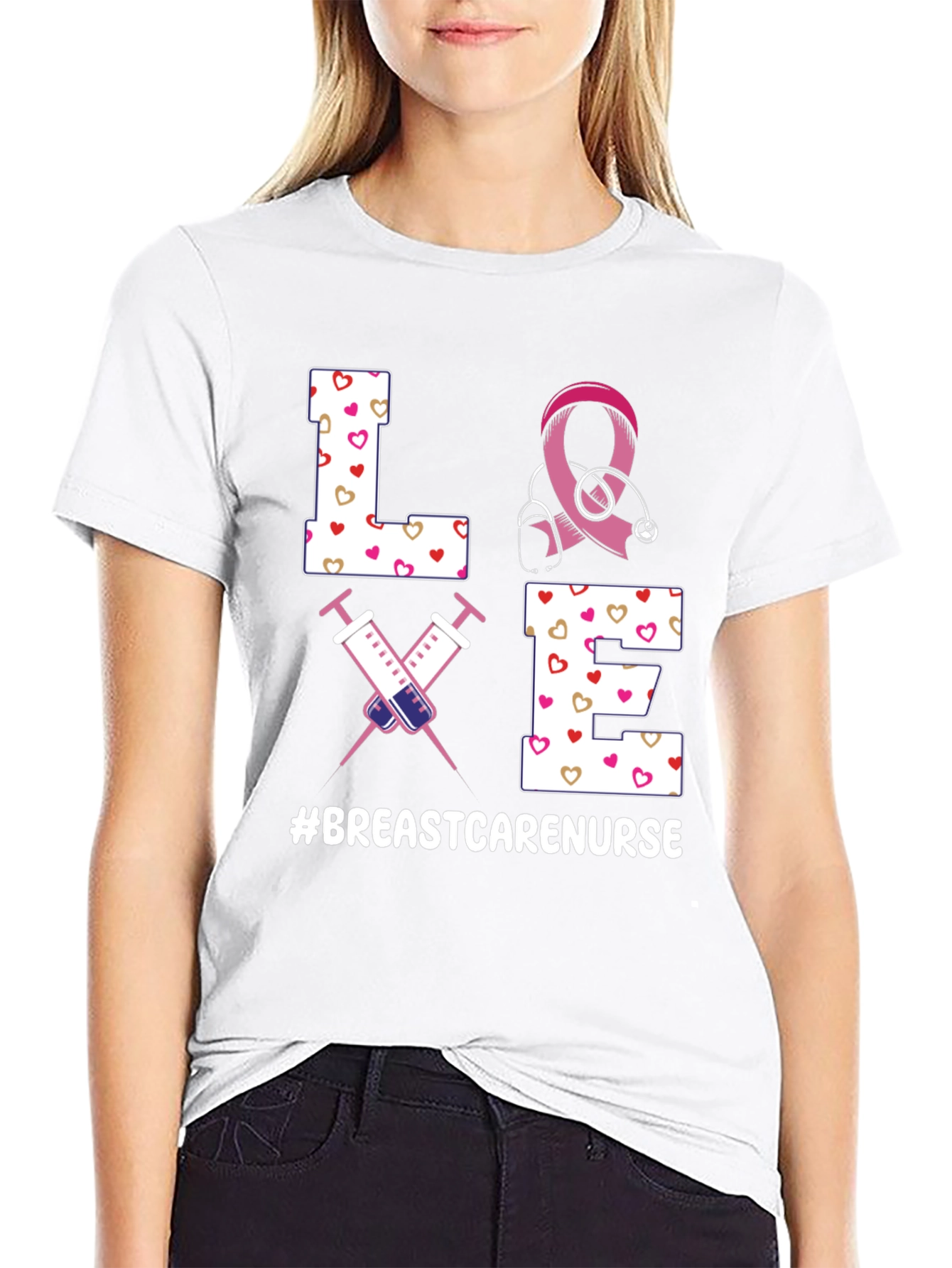 Breast Cancer Awareness Nurse T-Shirt