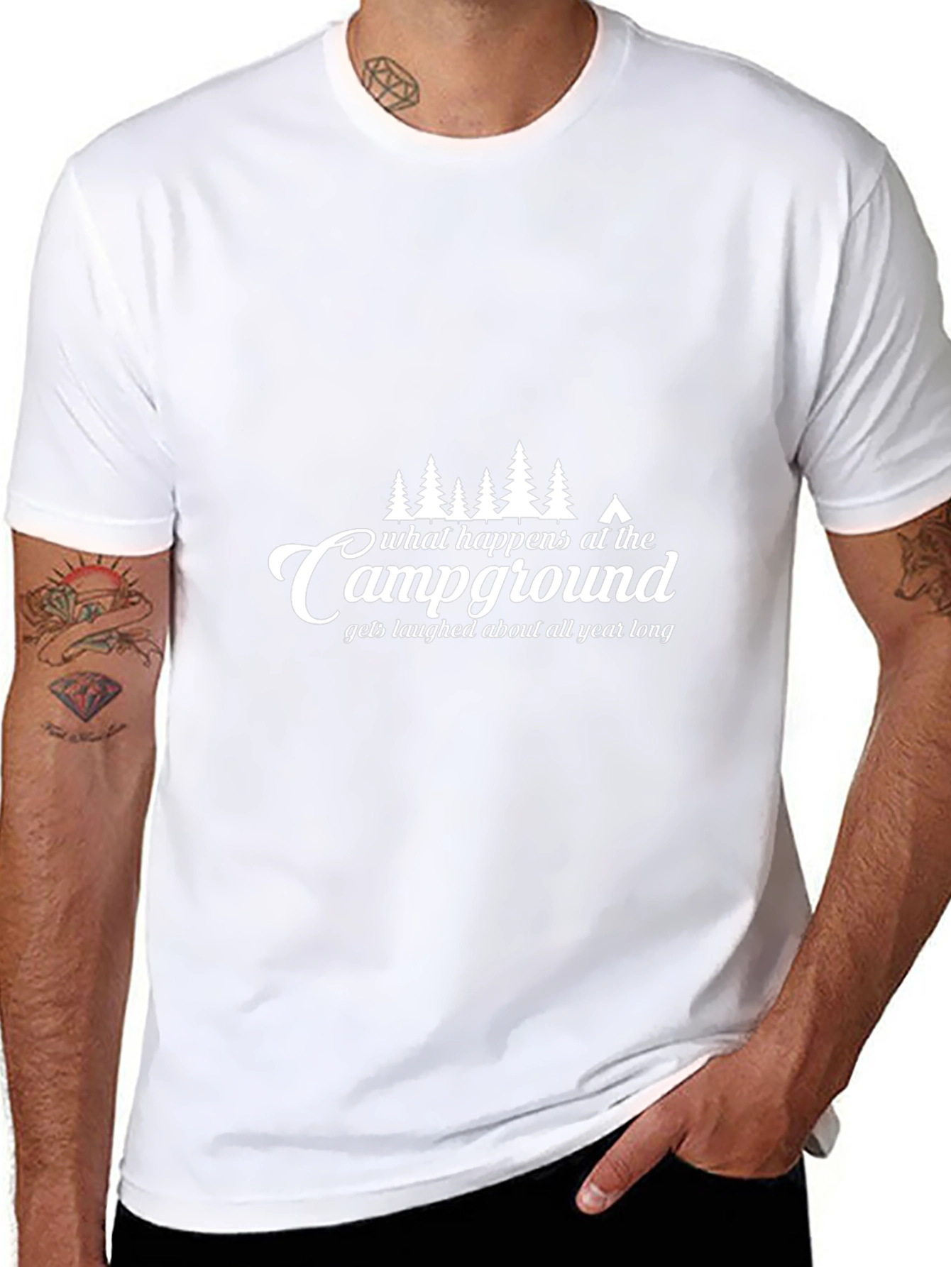 Campground T-Shirt - What Happens At The Campground Stays..