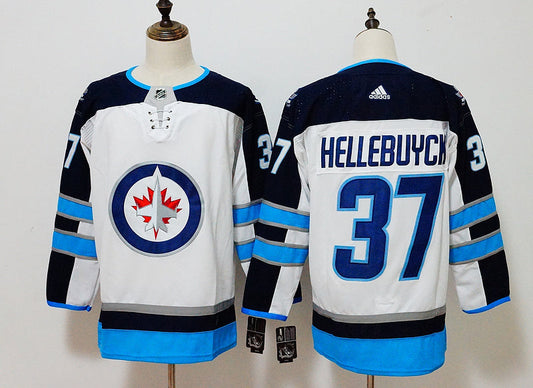Men's Winnipeg Jets Connor Hellebuyck #37 White Home Breakaway Player Jerseys