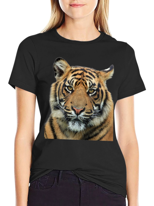 Tiger Graphic Print Black T-Shirt