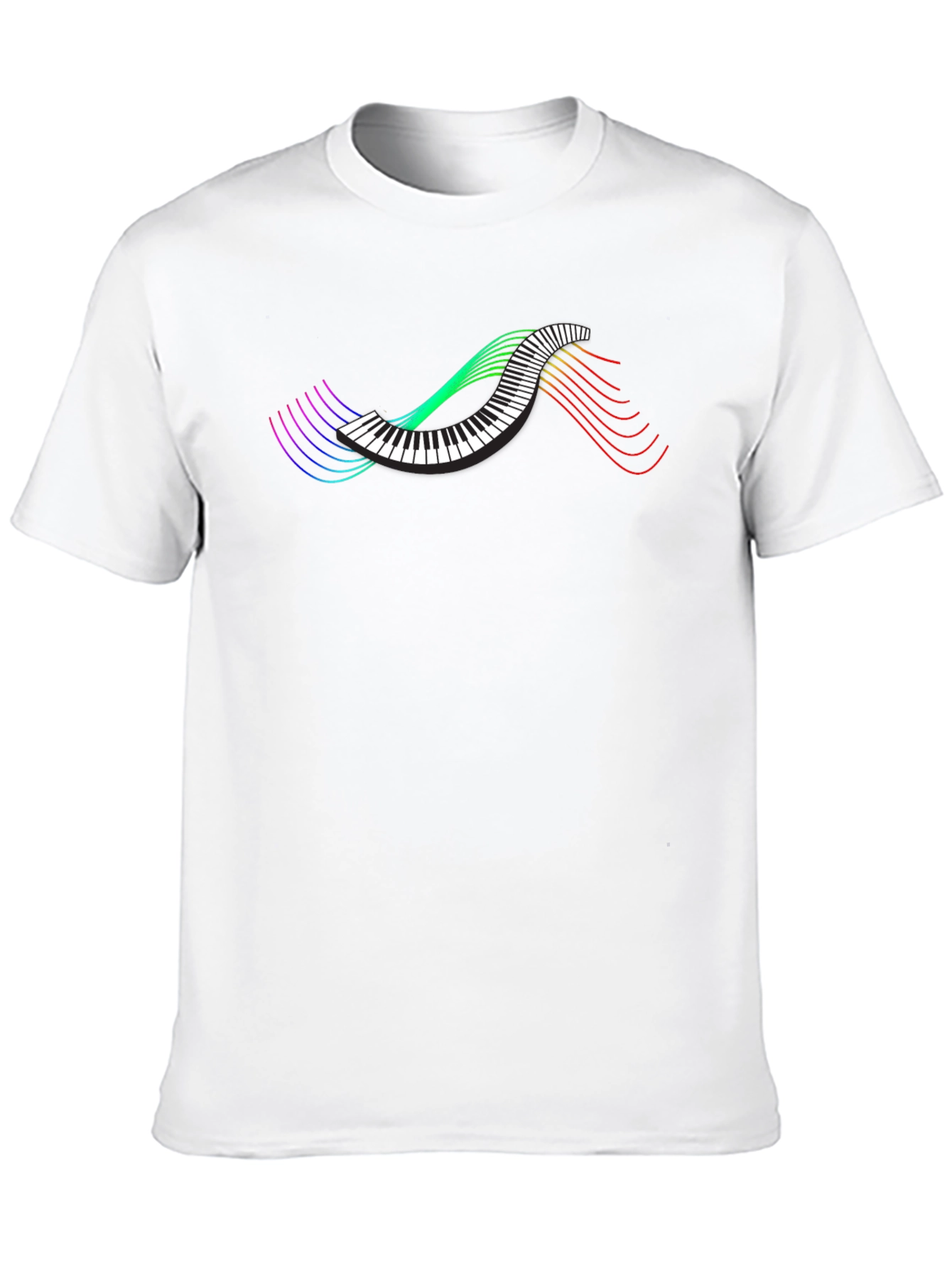 Musical Wave Graphic T-Shirt - Black