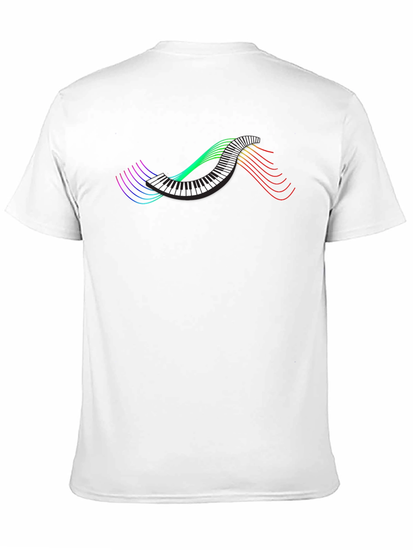 Musical Wave Graphic T-Shirt - Black