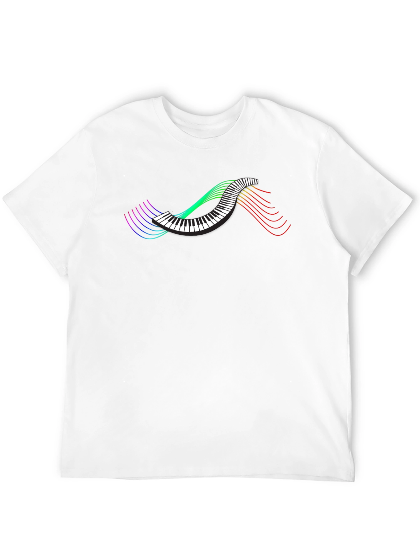 Musical Wave Graphic T-Shirt - Black