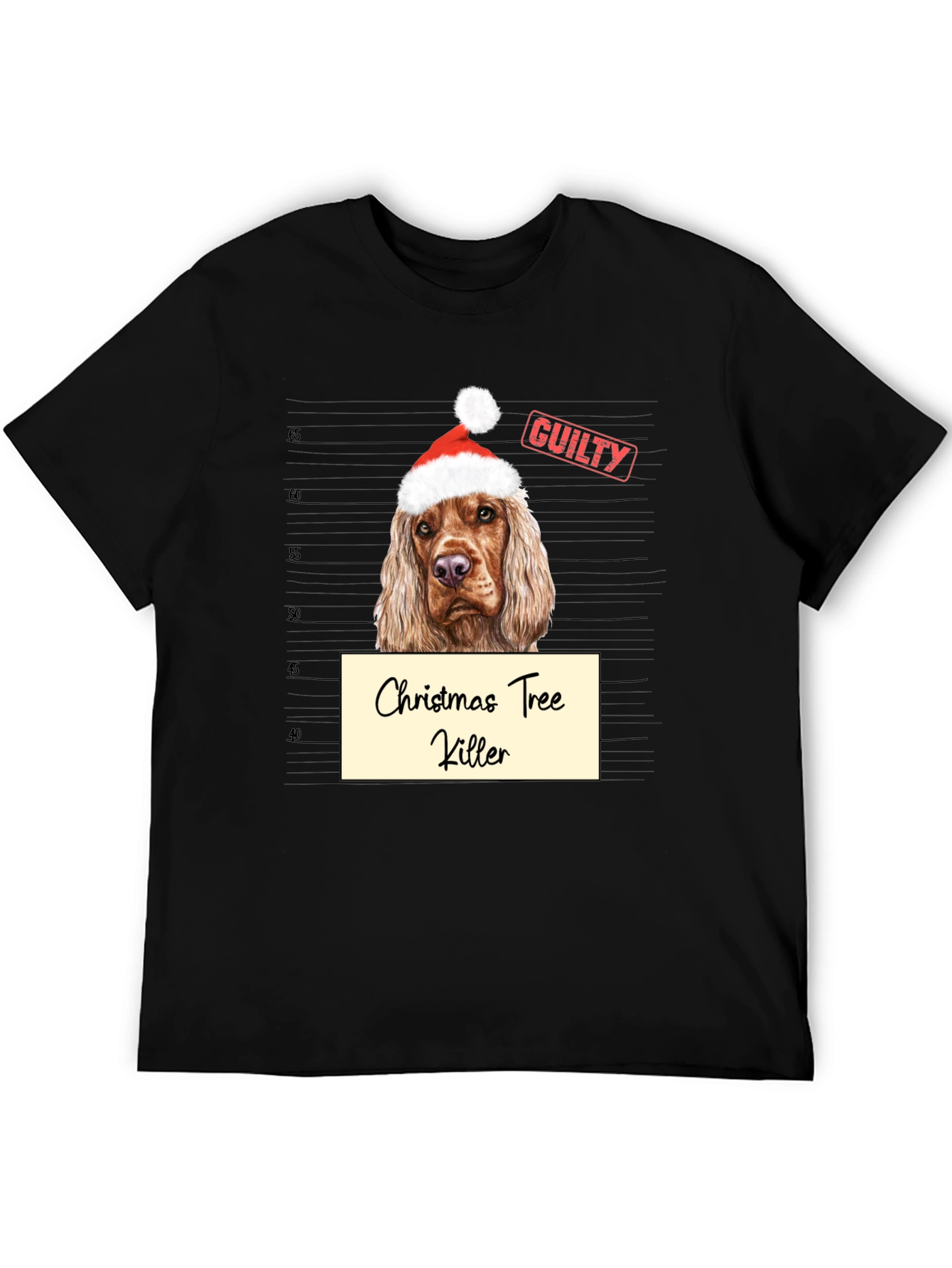 Christmas Tree Killer Dog Mugshot T-Shirt