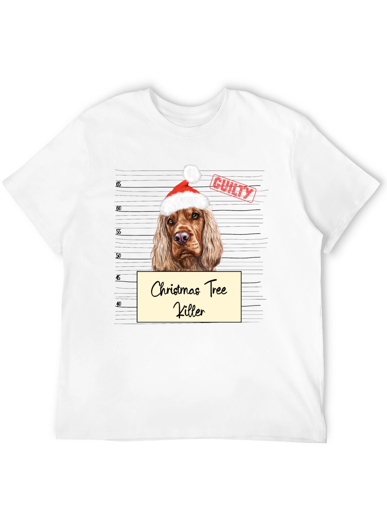 Christmas Tree Killer Dog Mugshot T-Shirt