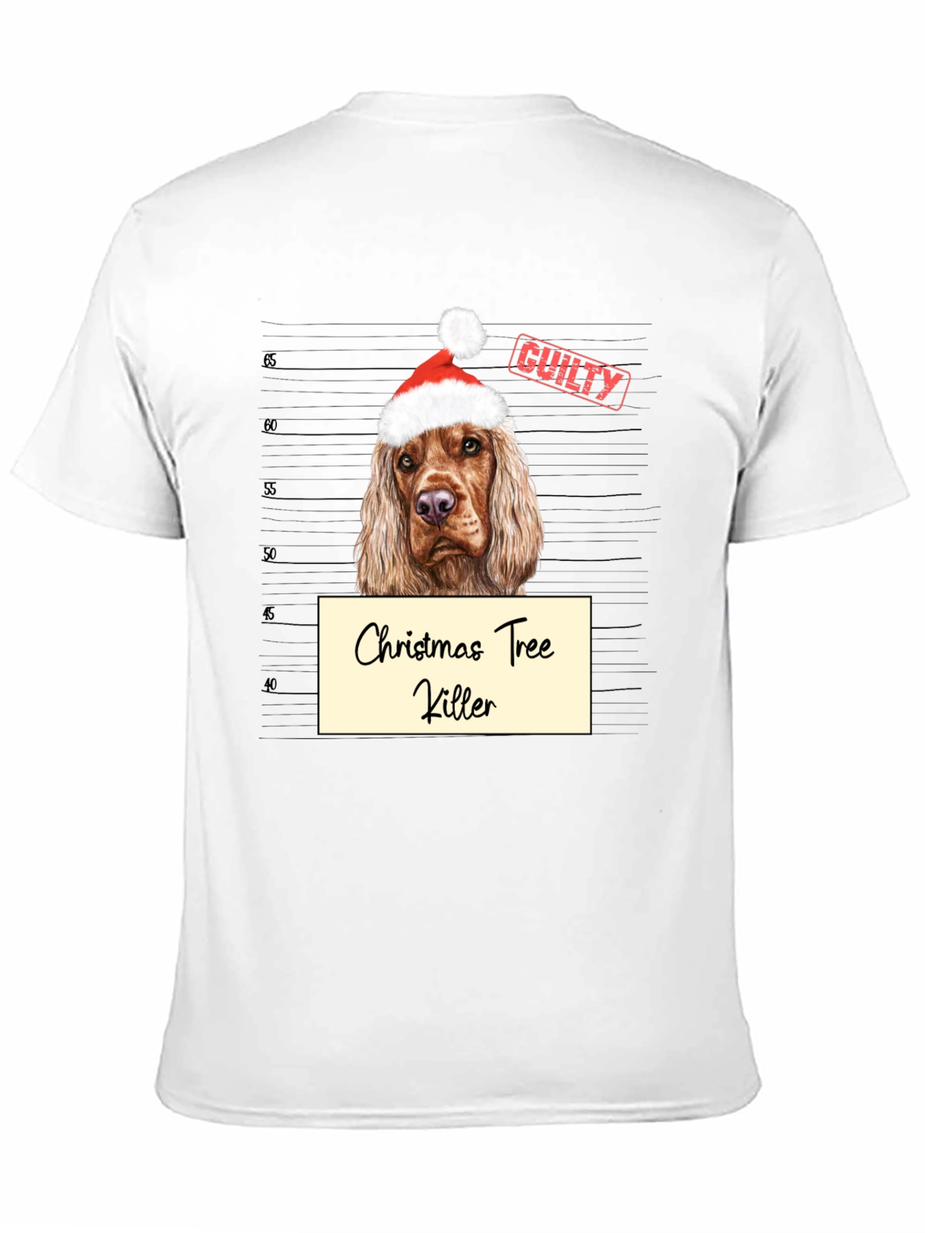 Christmas Tree Killer Dog Mugshot T-Shirt