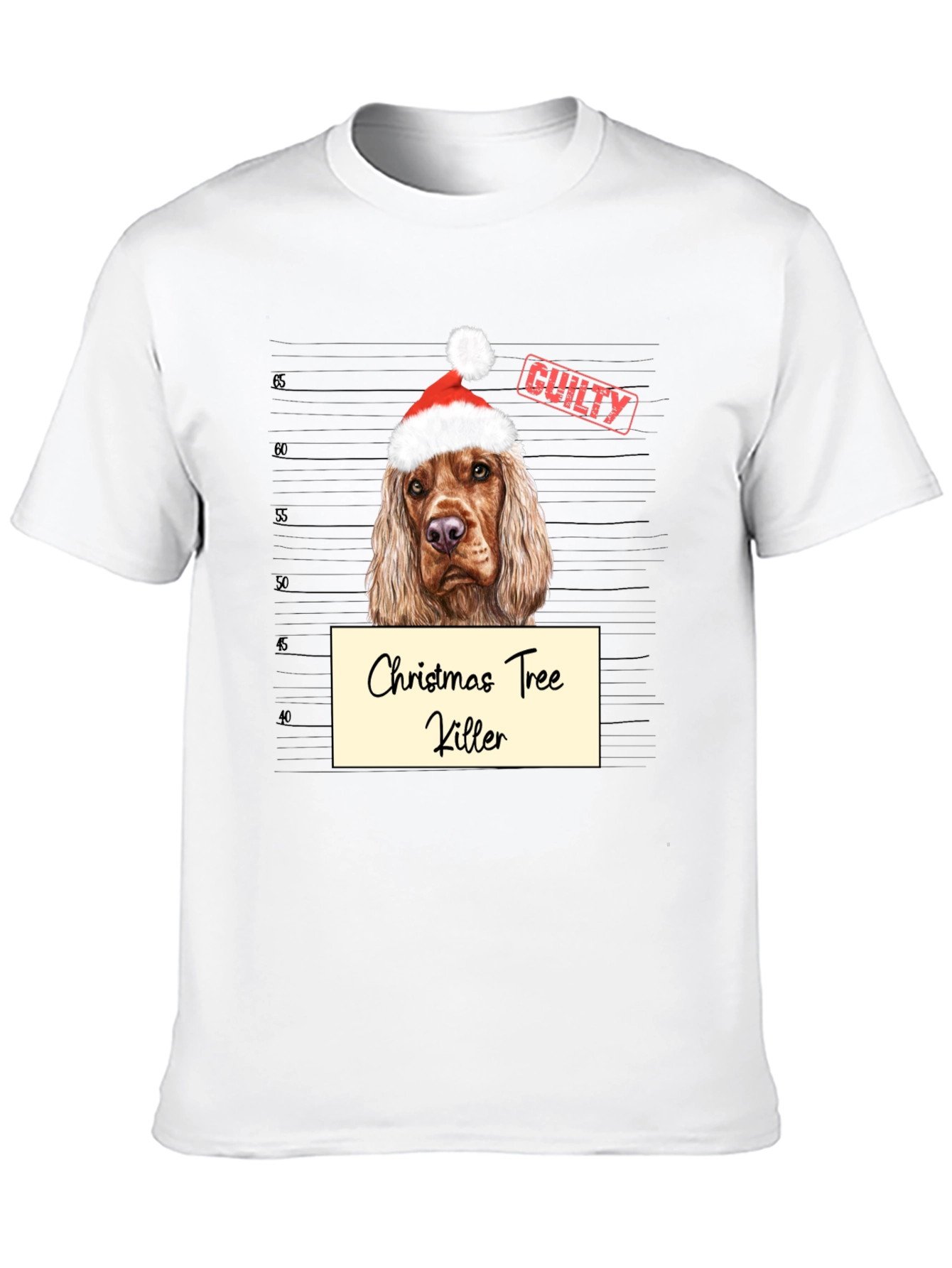 Christmas Tree Killer Dog Mugshot T-Shirt