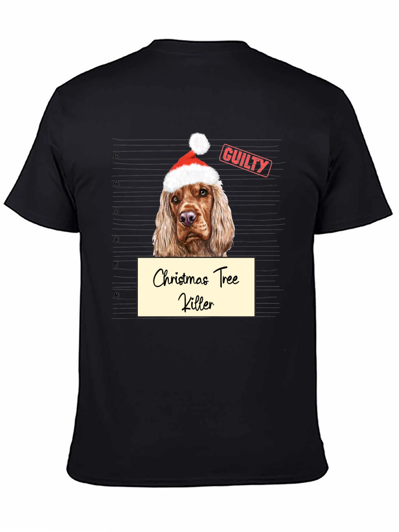 Christmas Tree Killer Dog Mugshot T-Shirt
