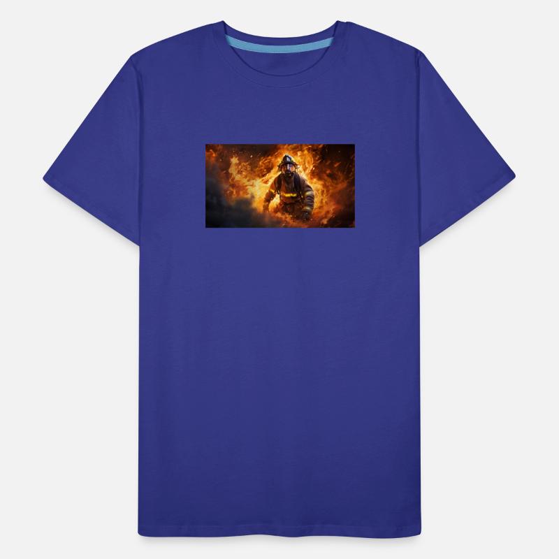 Firefighter in burning fire - Fire fighter head we