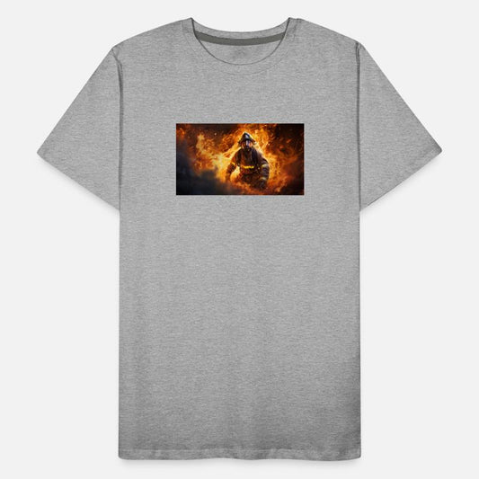 Firefighter in burning fire - Fire fighter head we