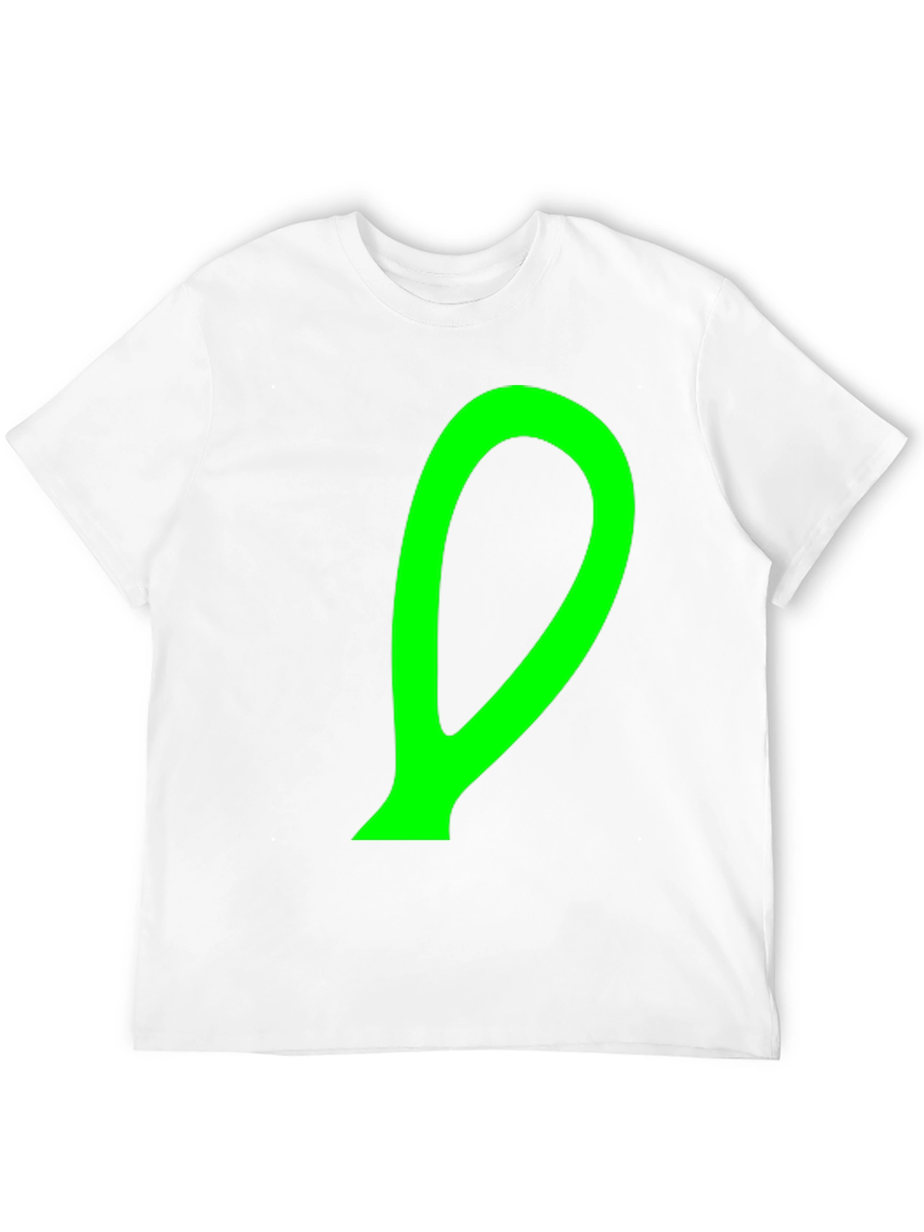 Abstract Green Shape Black T-Shirt