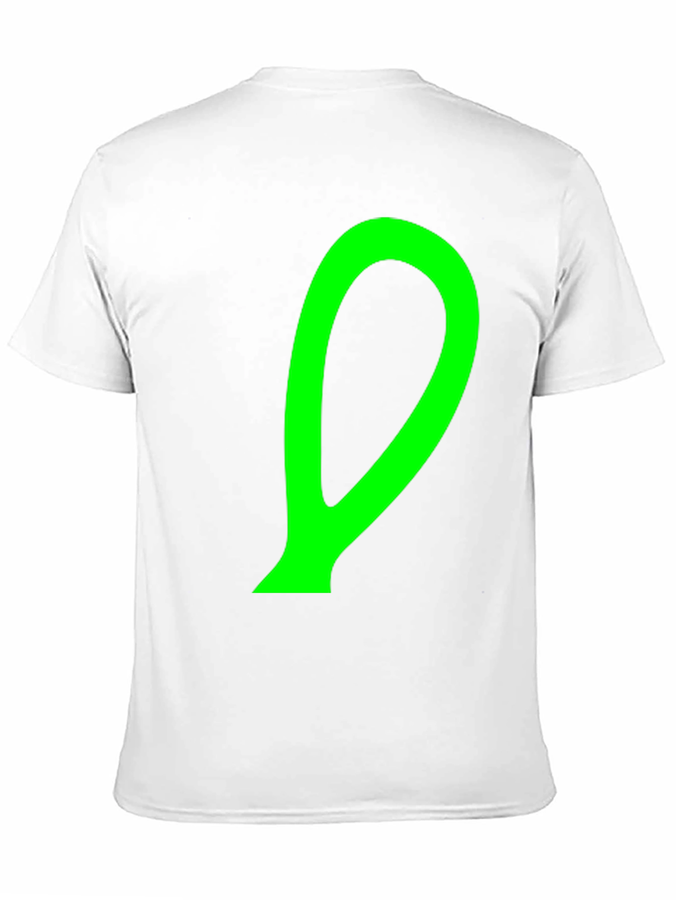Abstract Green Shape Black T-Shirt