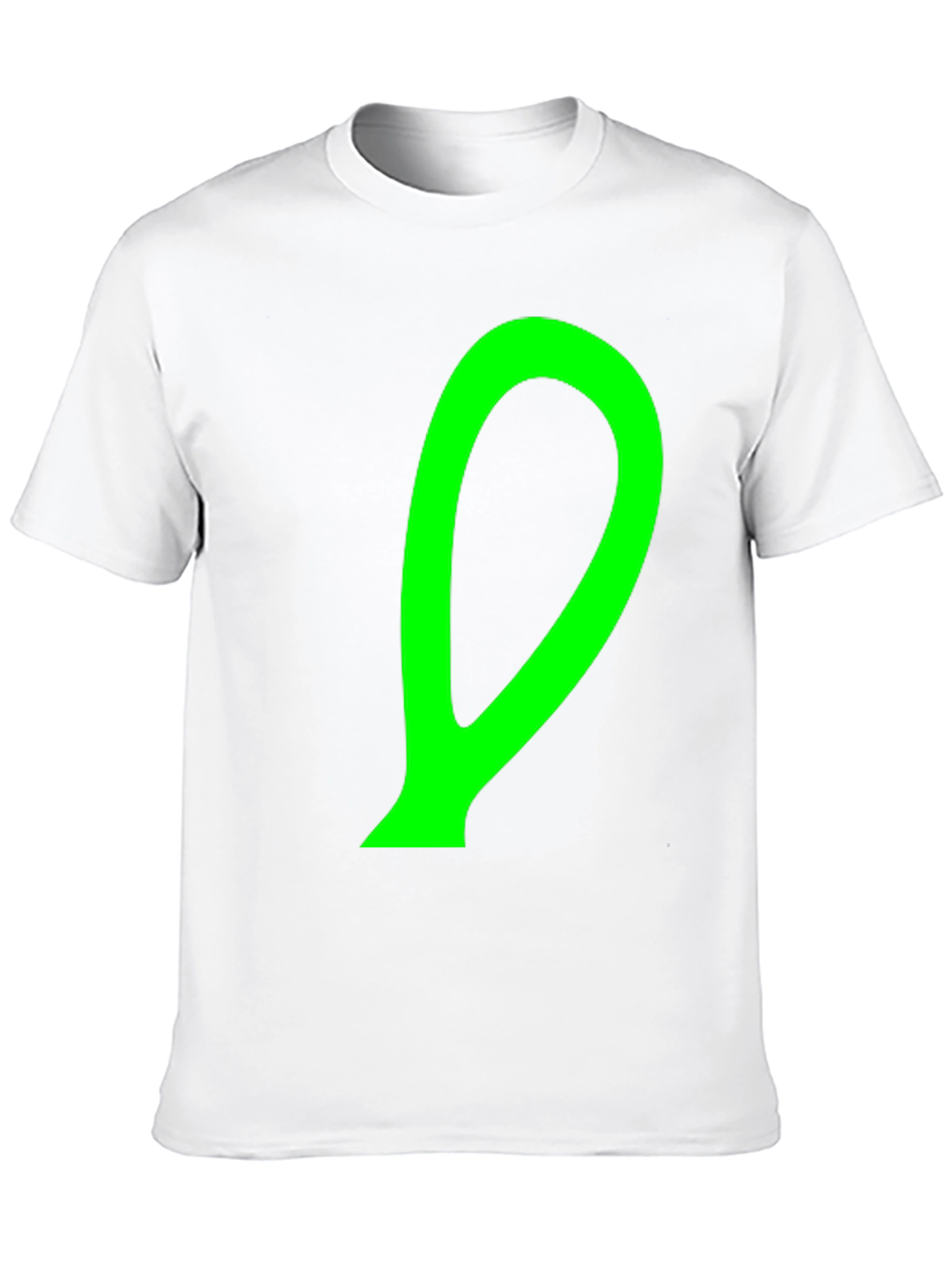Abstract Green Shape Black T-Shirt