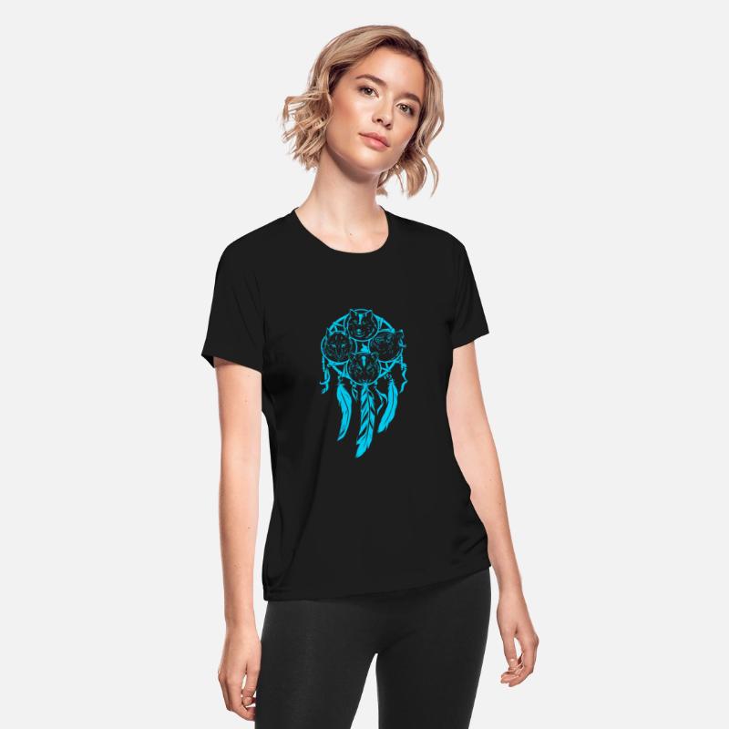 Four Wolf Glowing Dream Catcher