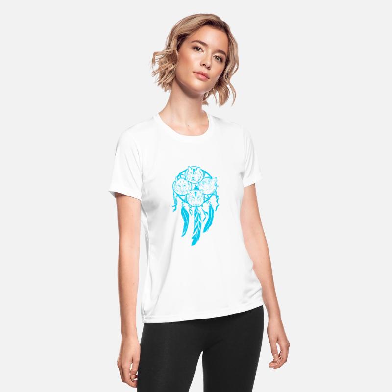 Four Wolf Glowing Dream Catcher