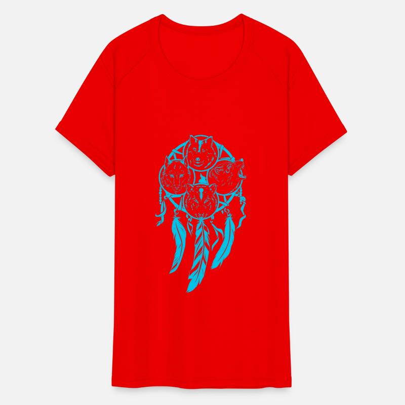 Four Wolf Glowing Dream Catcher