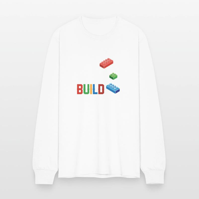Funny Eat Sleep Build Repeat Building Blocks Men