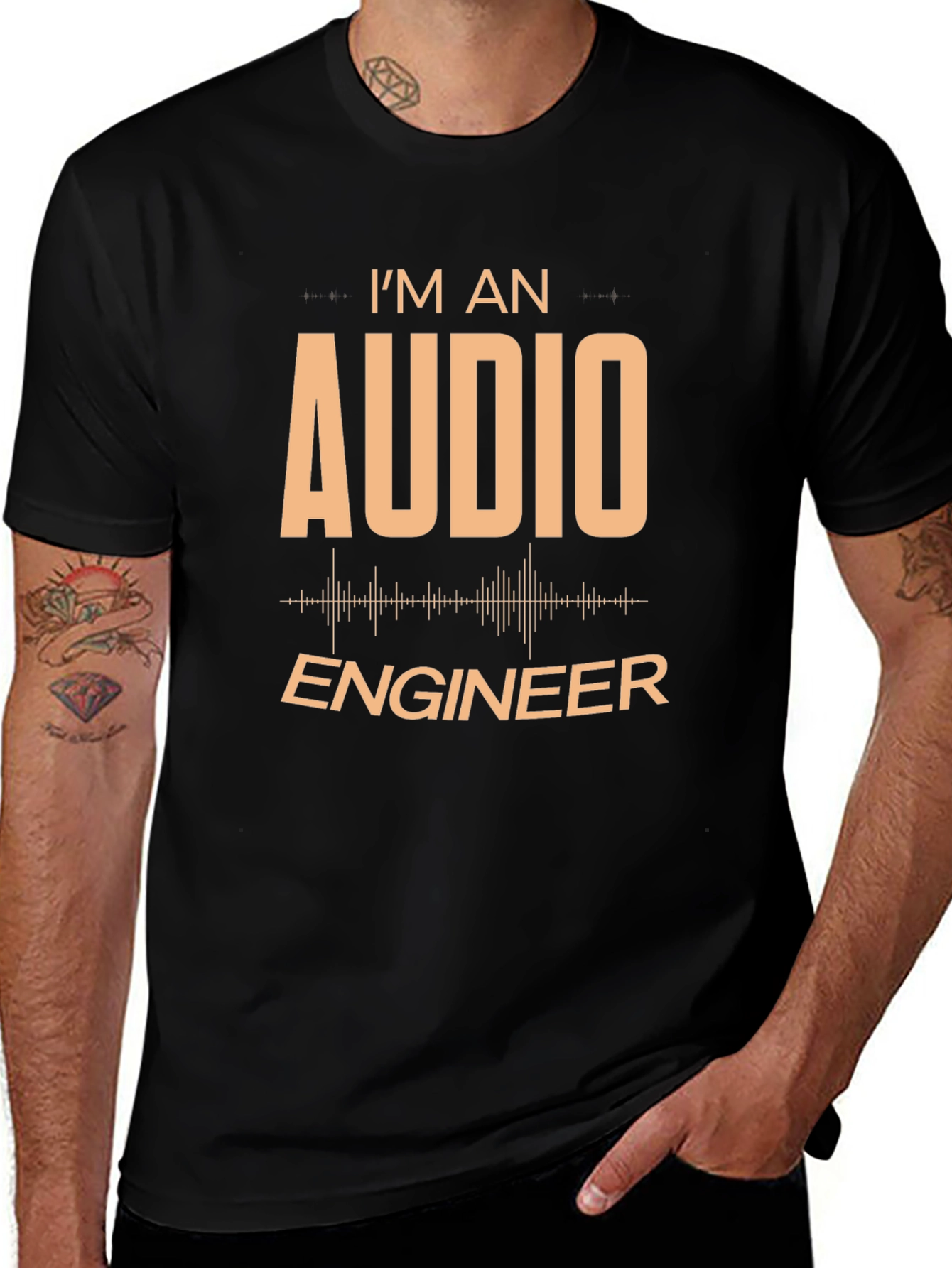 Audio Engineer T-Shirt - Black Graphic Tee