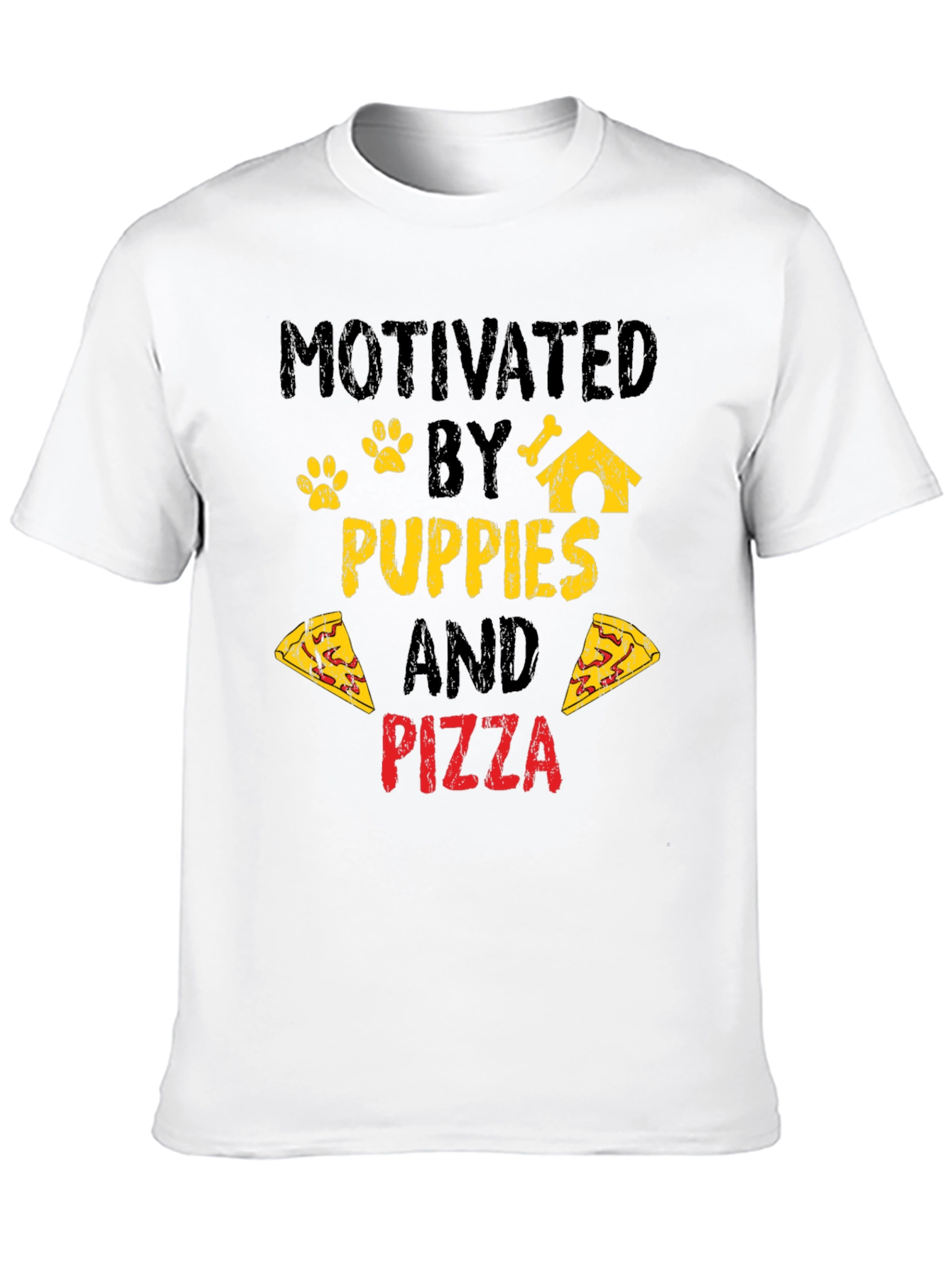 Puppies and Pizza T-Shirt - Funny Graphic Tee
