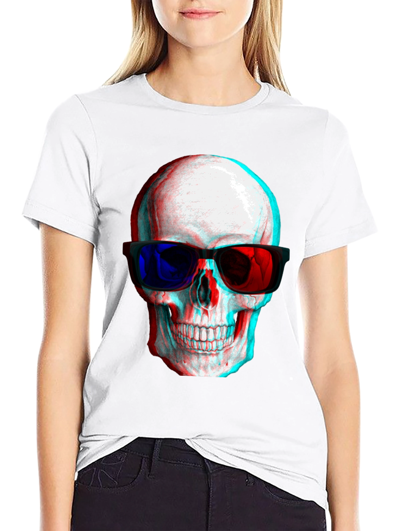 3D Skull Graphic Tee
