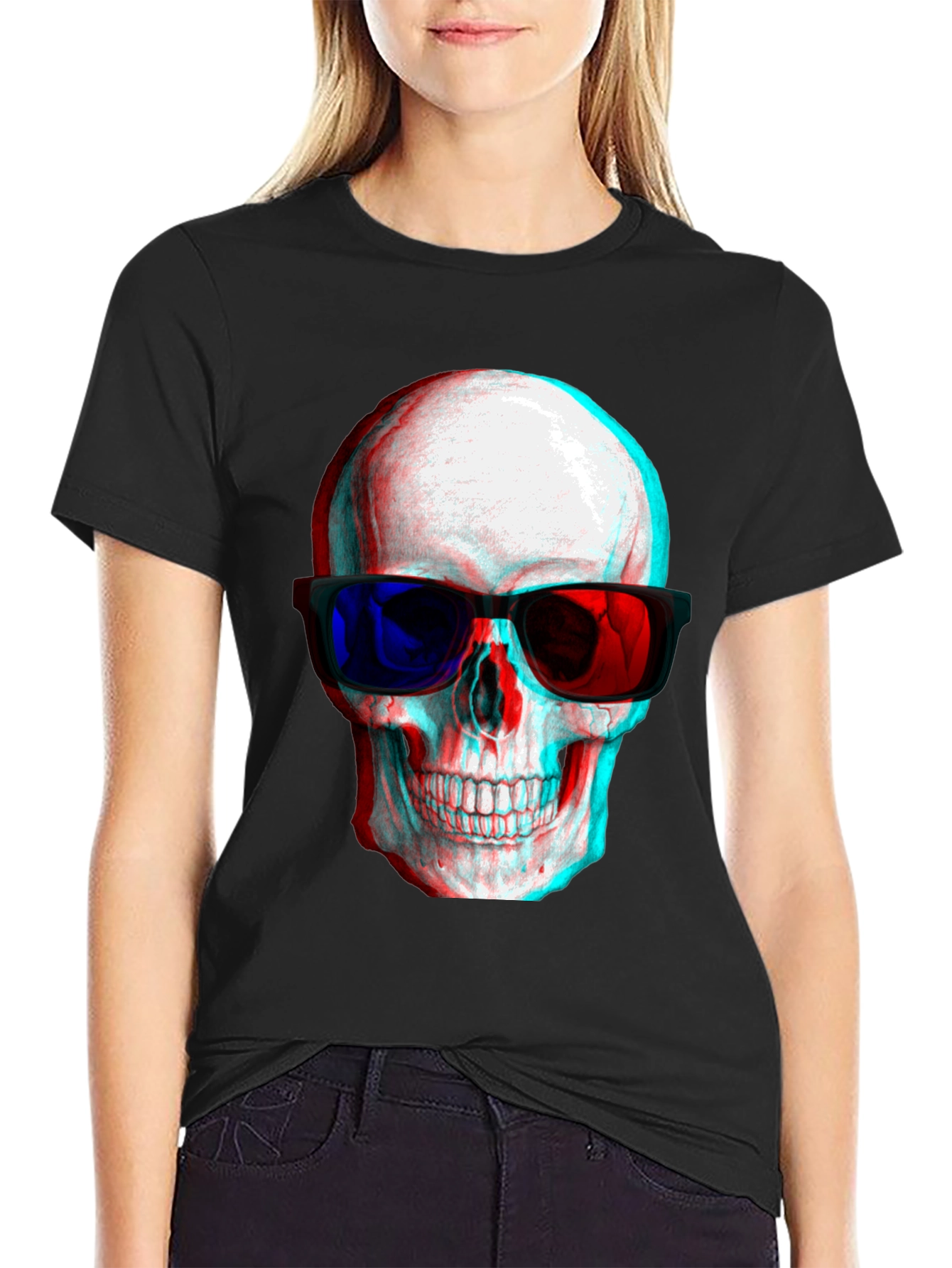 3D Skull Graphic Tee