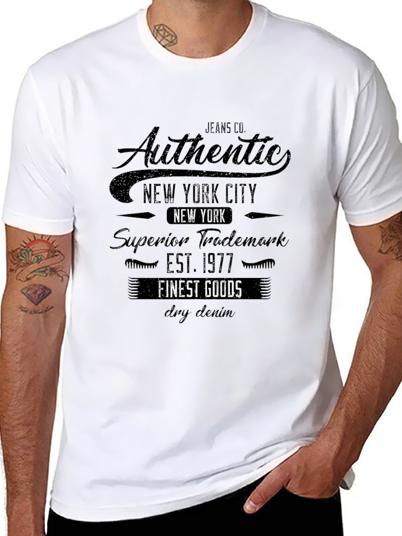 Authentic New York City Mens Graphic T-Shirt