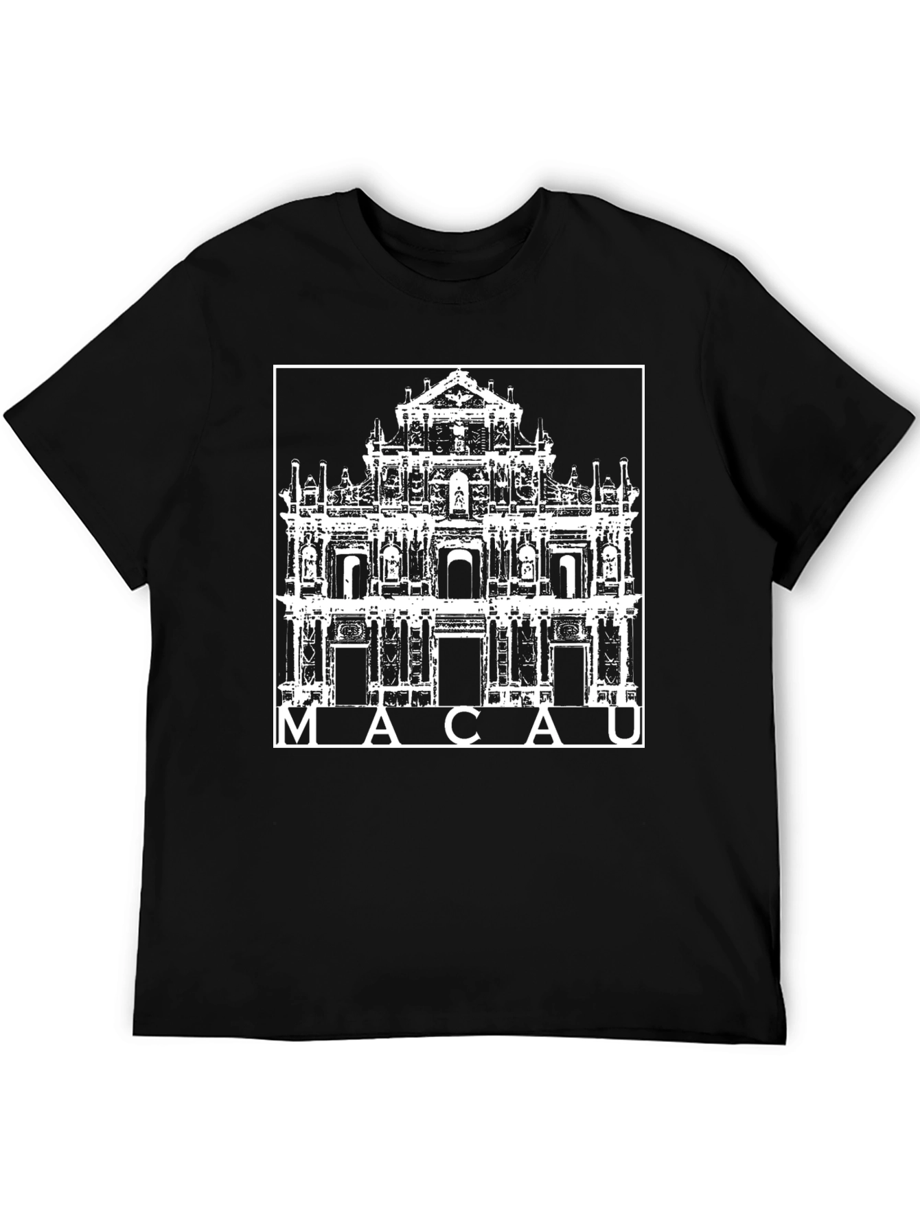 Macau Ruins of St. Pauls Graphic T-Shirt