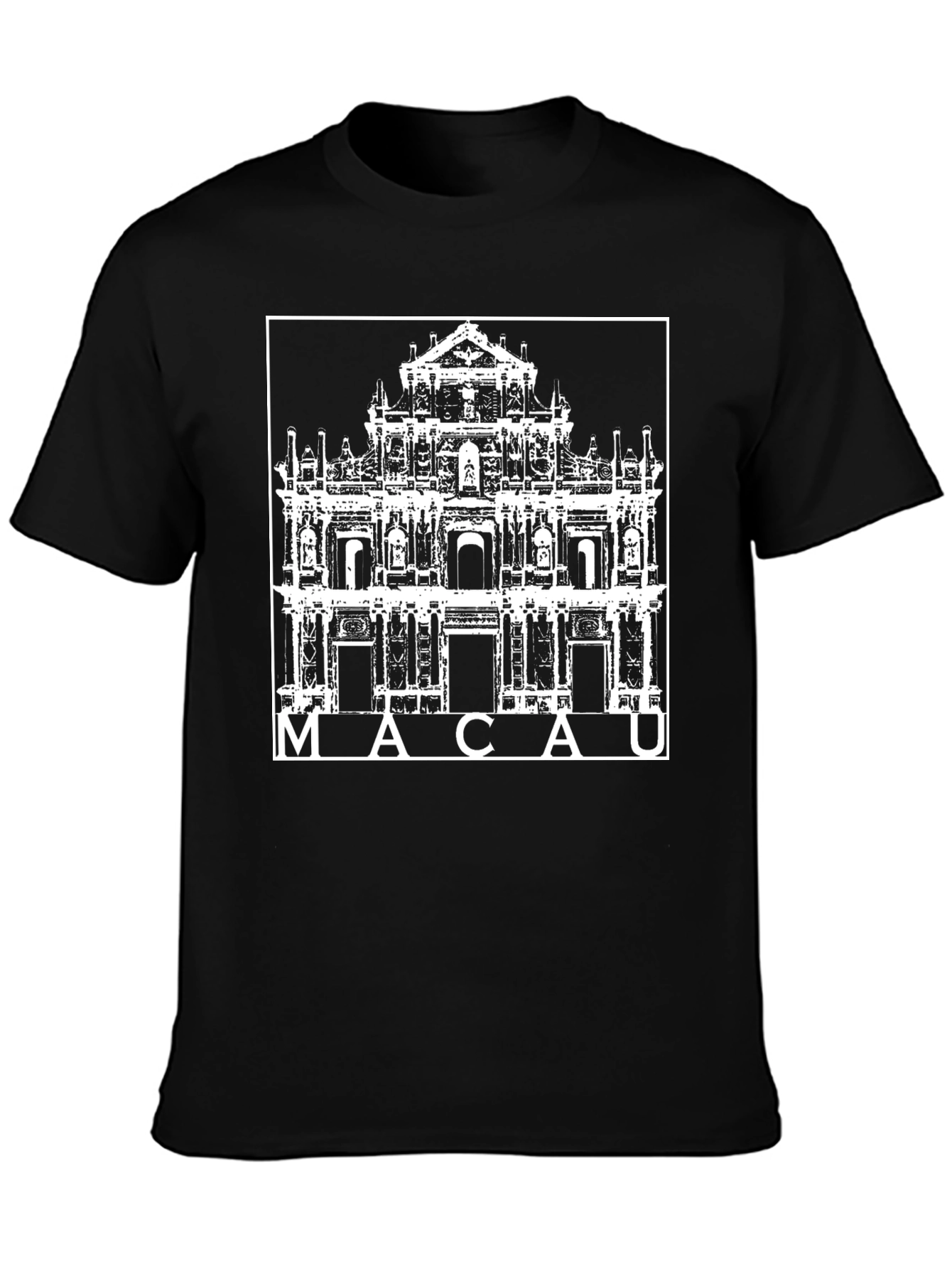Macau Ruins of St. Pauls Graphic T-Shirt