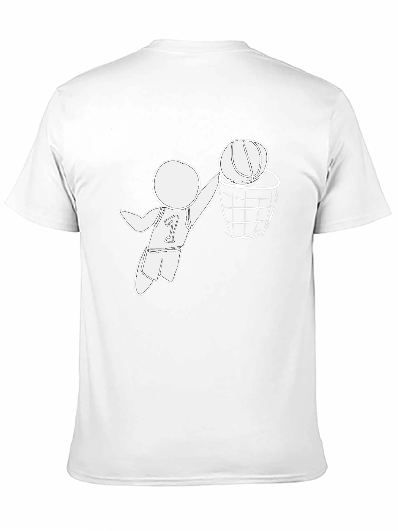 Basketball Player Graphic T-Shirt - Black