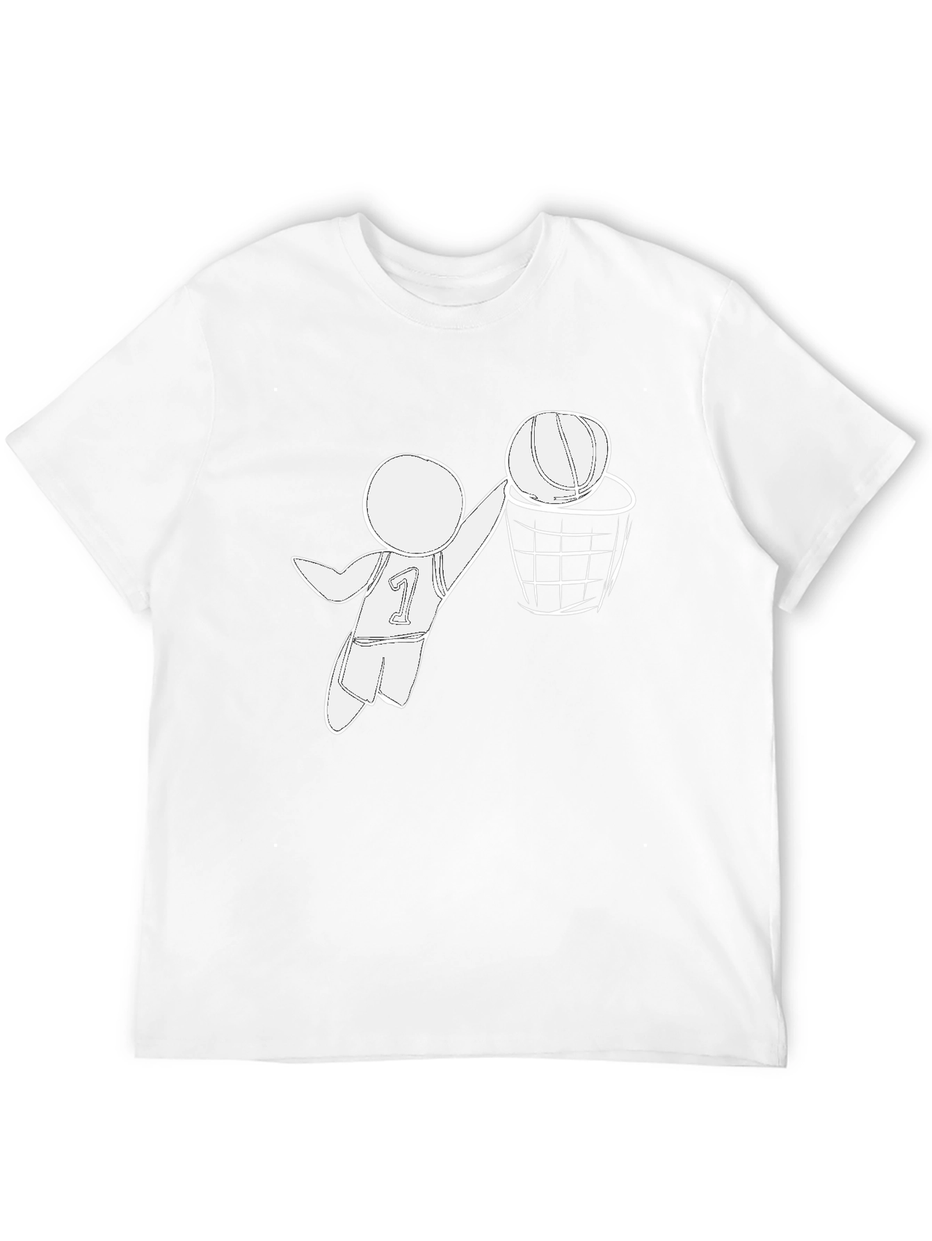 Basketball Player Graphic T-Shirt - Black