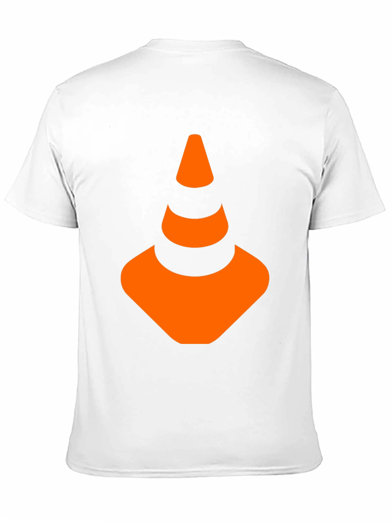 Traffic Cone Graphic Tee - Black Cotton Shirt