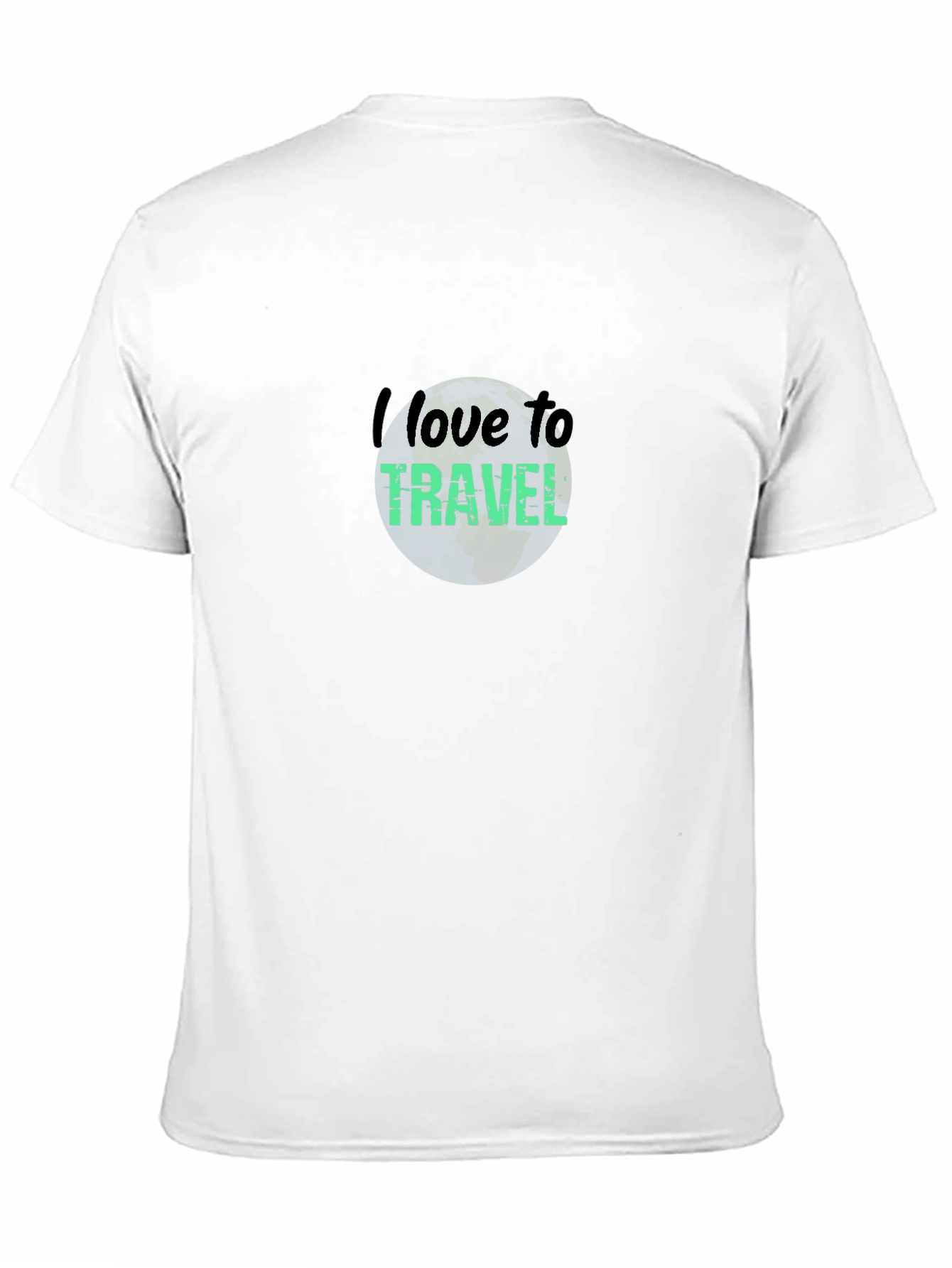 I Love to Travel Graphic T-Shirt - Black