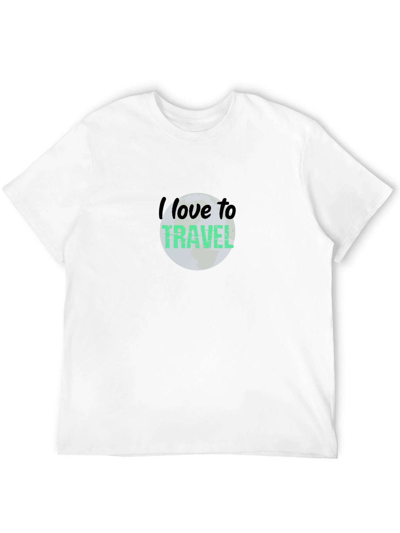 I Love to Travel Graphic T-Shirt - Black