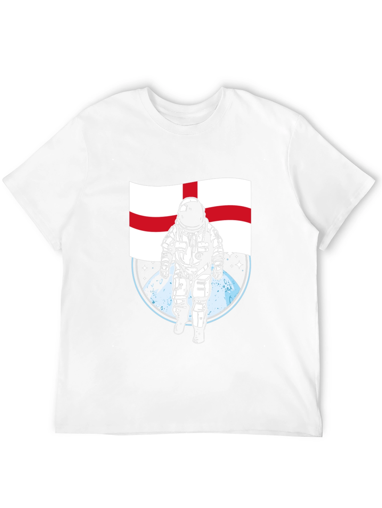 England Flag Astronaut Graphic T-Shirt
