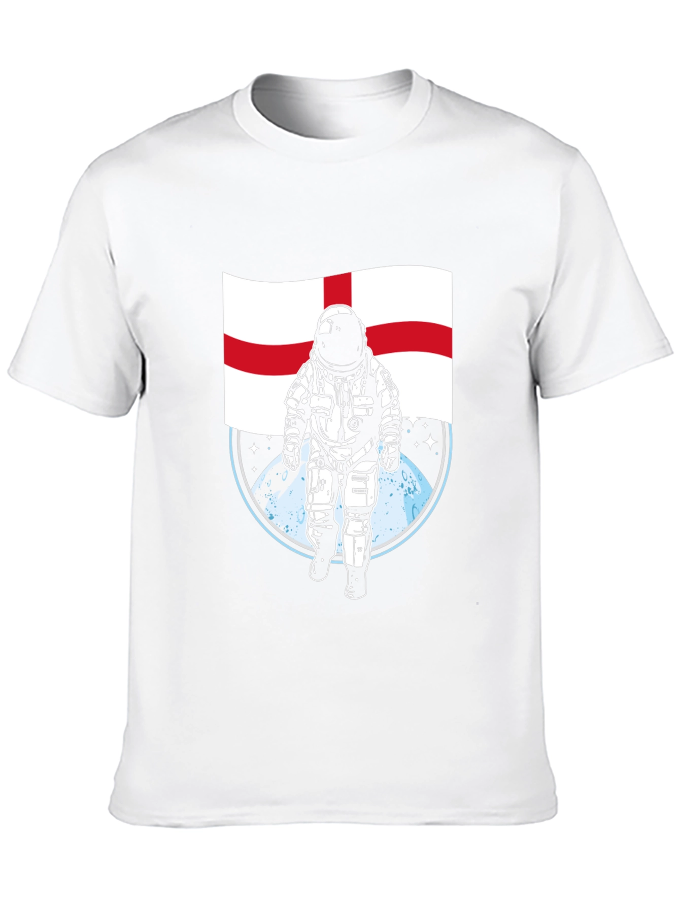 England Flag Astronaut Graphic T-Shirt