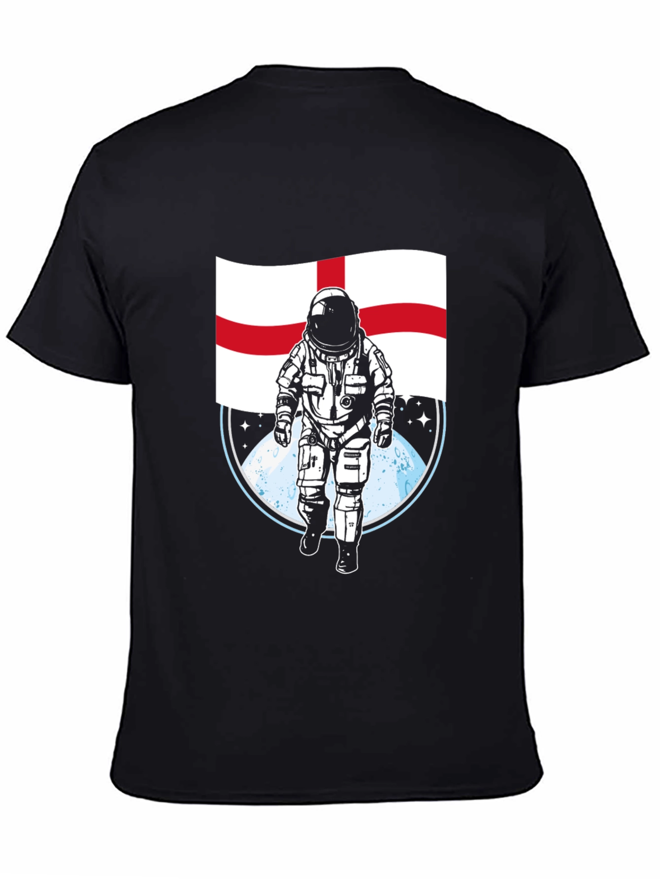England Flag Astronaut Graphic T-Shirt