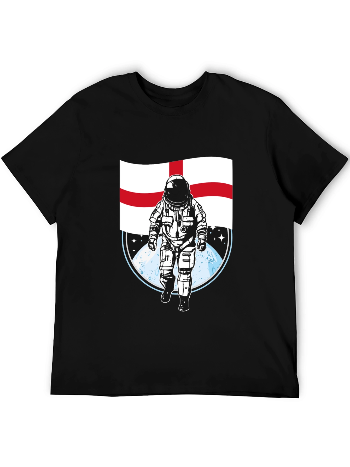 England Flag Astronaut Graphic T-Shirt