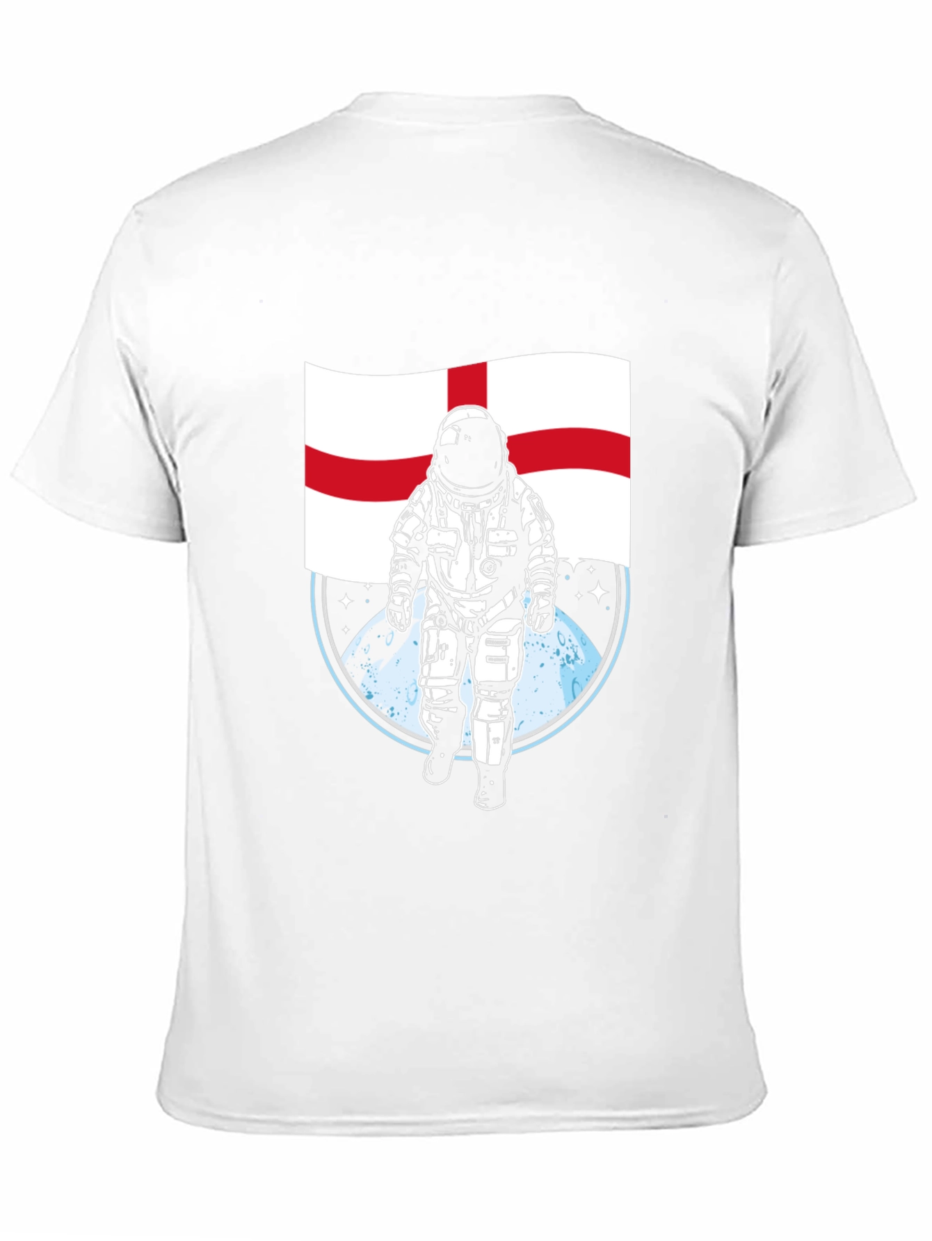 England Flag Astronaut Graphic T-Shirt