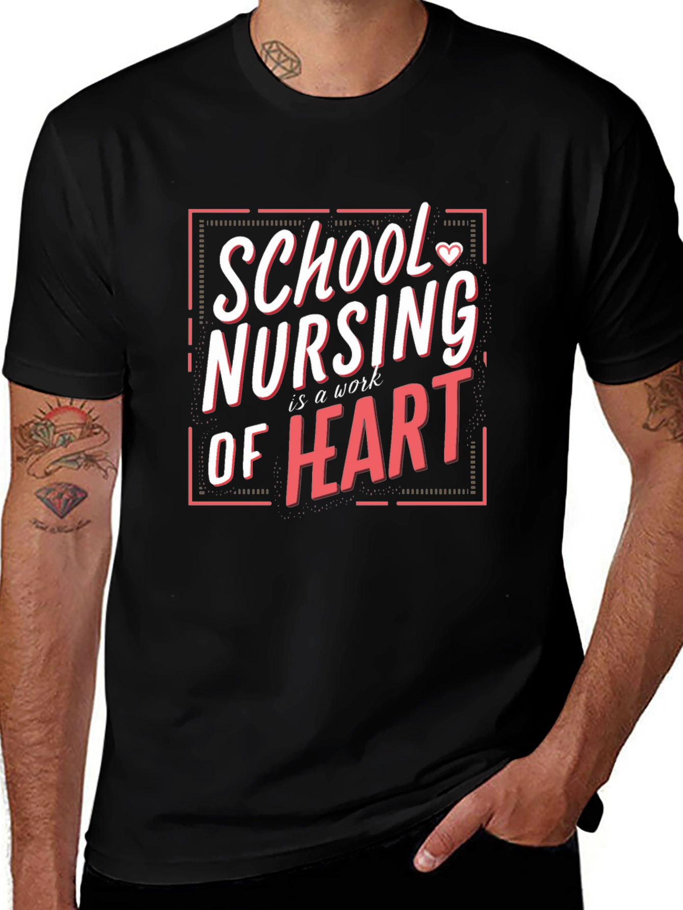 School Nursing Heart T-Shirt
