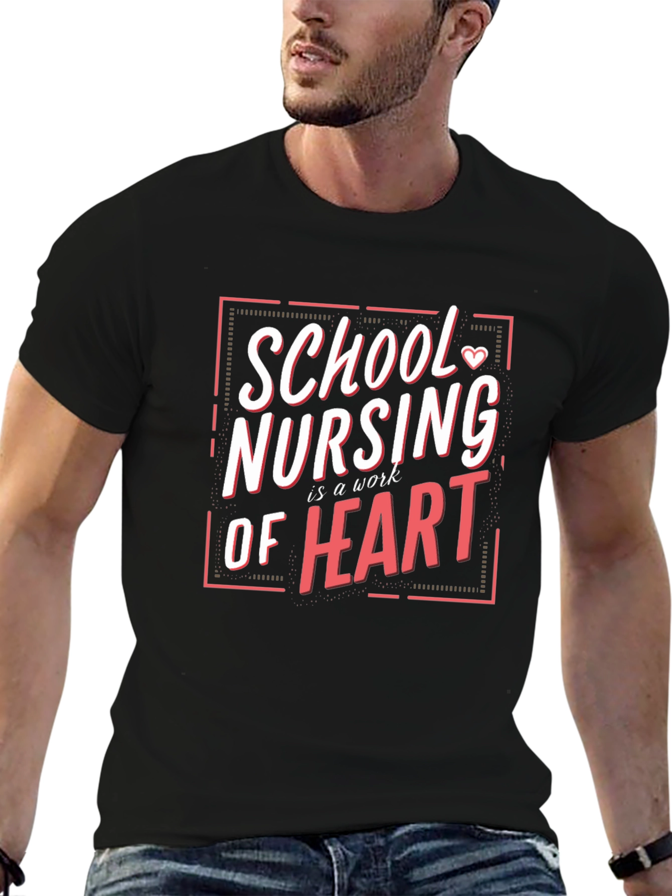School Nursing Heart T-Shirt